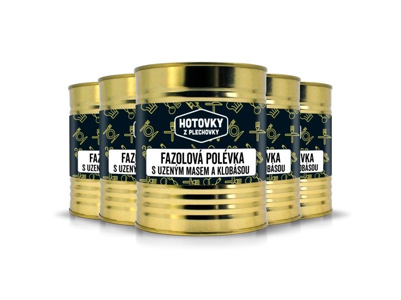 Fazolová polévka s uzeným masem a klobásou 800g 5+1