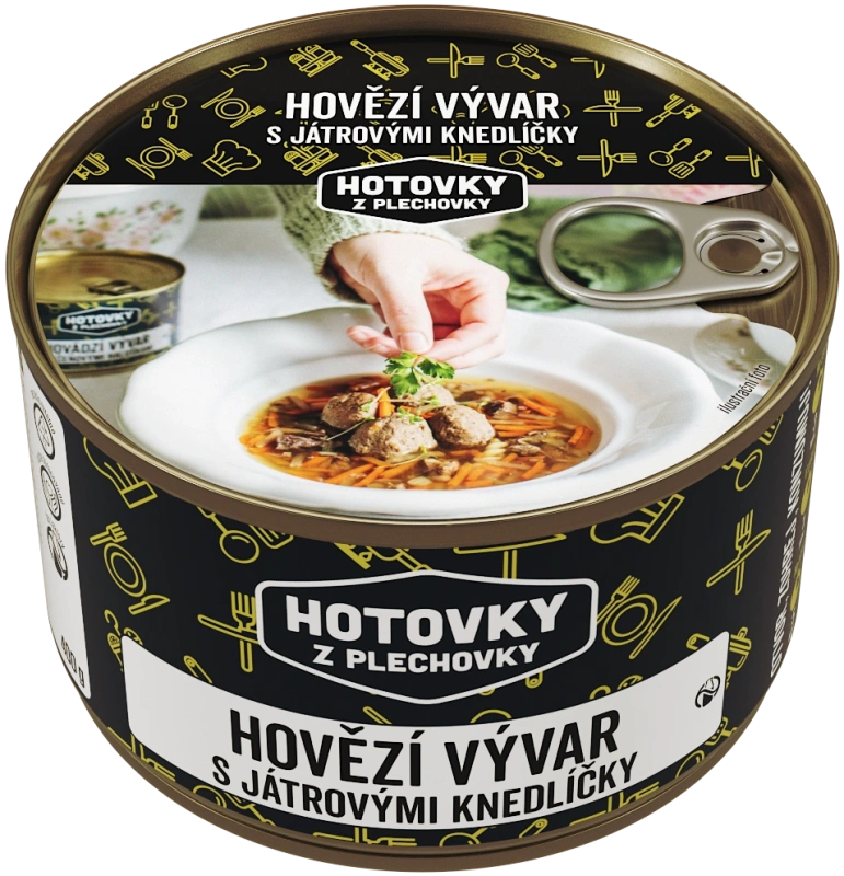 Hovězí vývar s játrovými knedlíčky