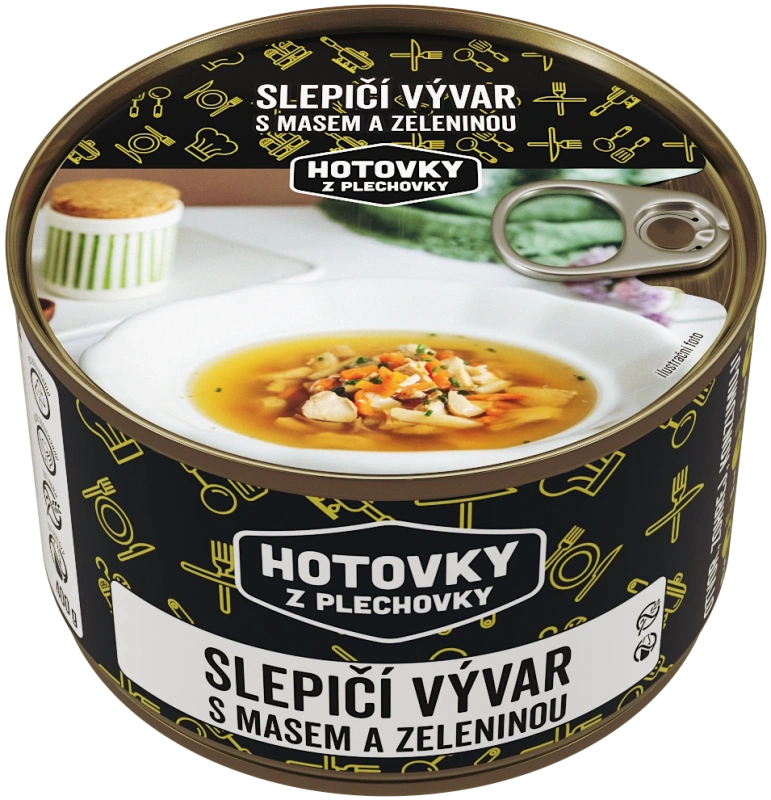 Slepičí vývar s masem a zeleninou