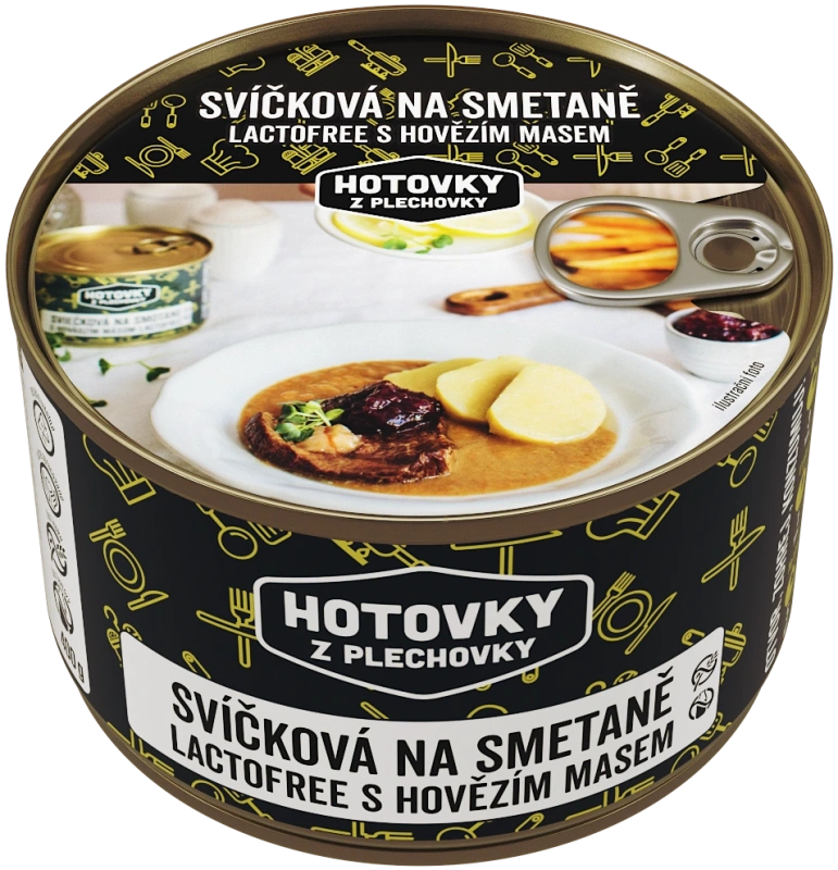 Svíčková na smetaně s hovězím masem Lactofree