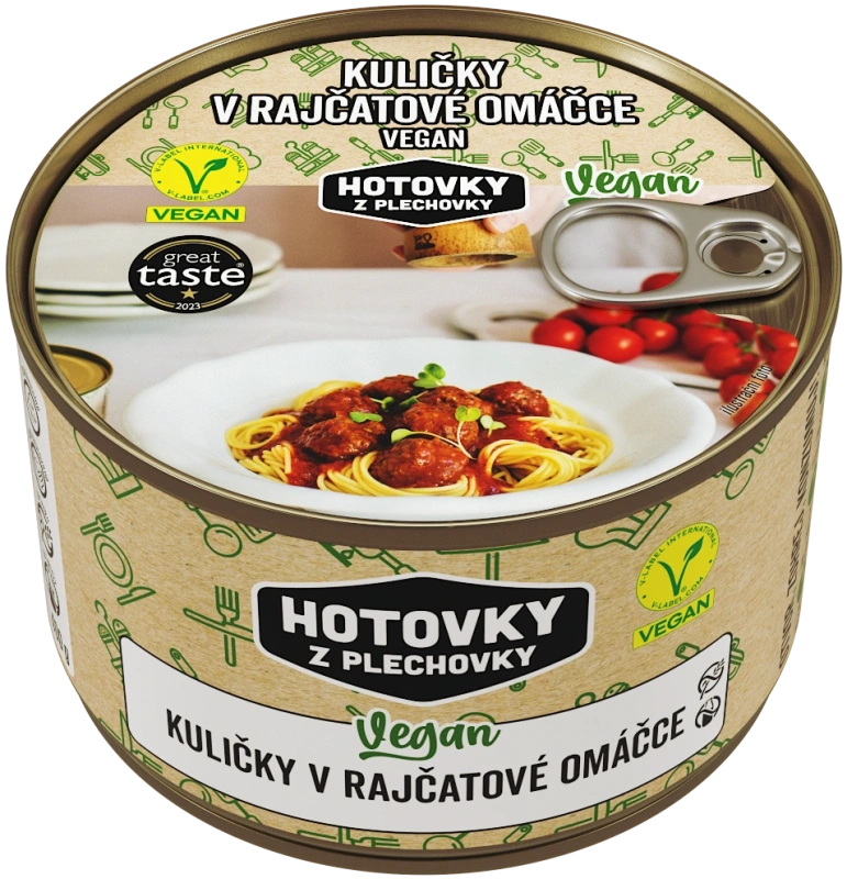 Vegan Kuličky v rajčatové omáčce