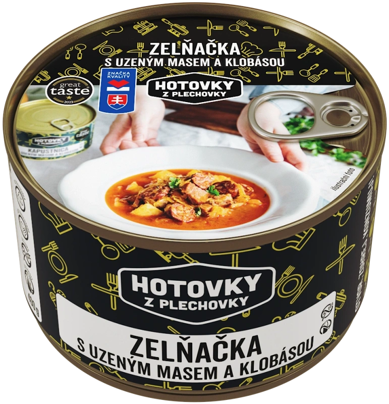 Zelňačka s uzeným masem a klobásou